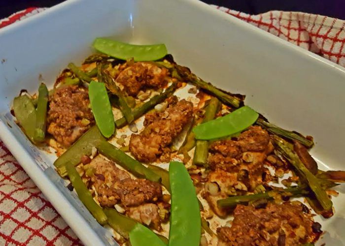 Crunchy Chicken Satay in a Pan