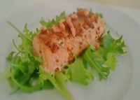 Maple and Mustard Glazed Baked Salmon