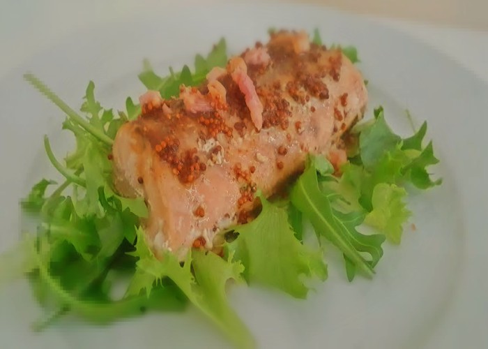 Maple and Mustard Glazed Baked Salmon